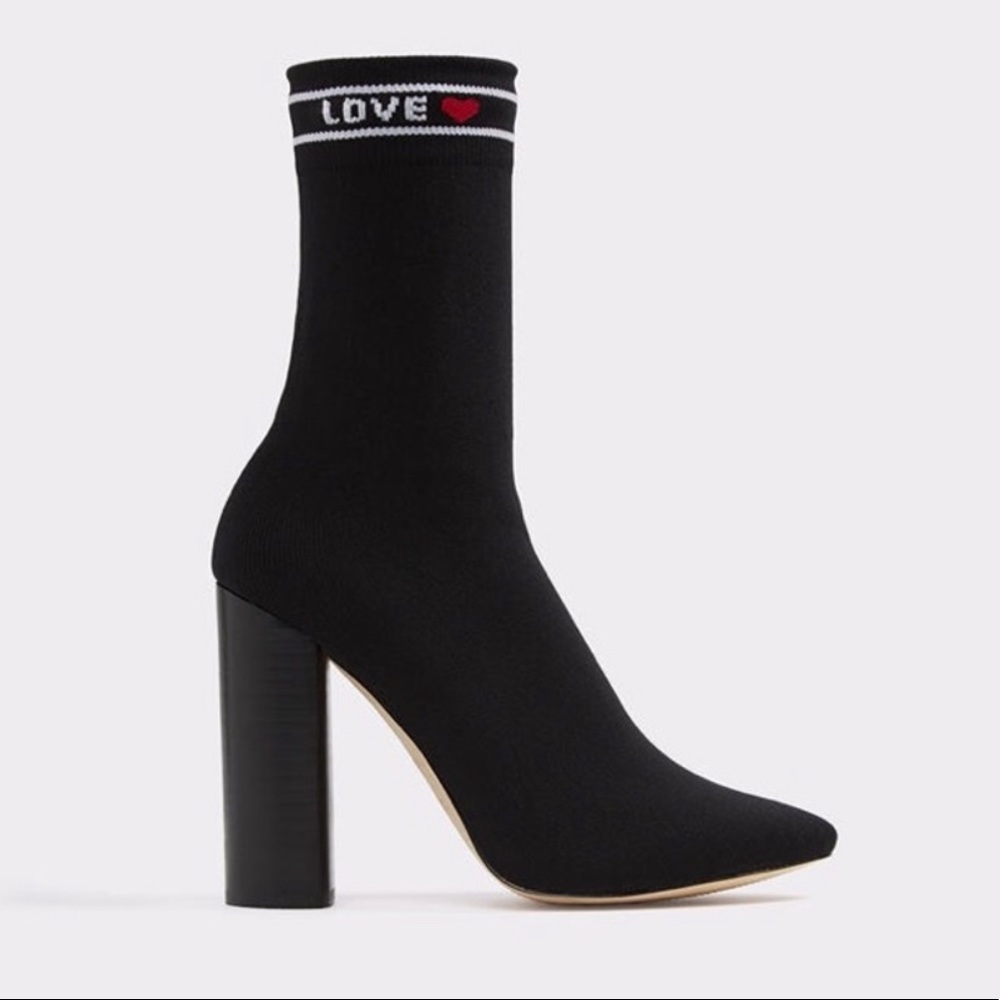 Aldo Black Sock Boots